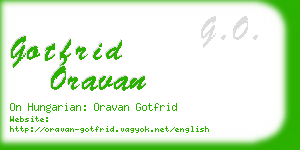 gotfrid oravan business card